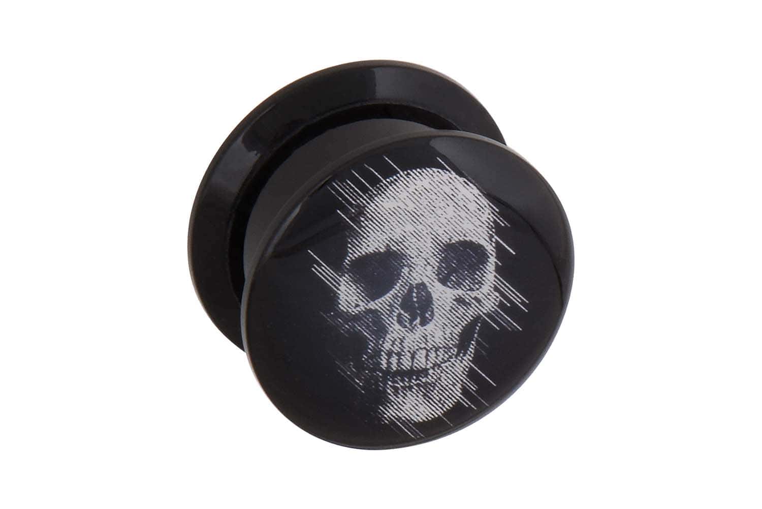Acryl Plug TOTENKOPF ++SALE++ von Piercingline
